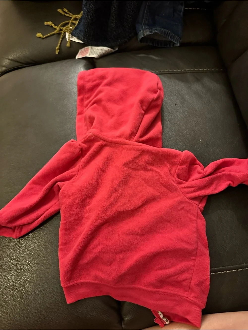 Pink Hooded Baby Jacket with Leopard Lined Hood and Kitty Pockets